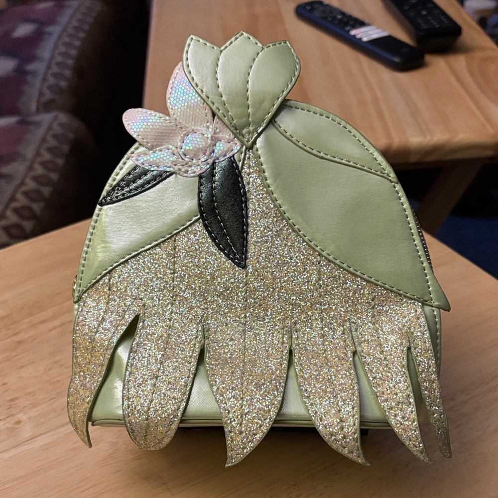 Disney Green and Gold Glitter Mini Bag